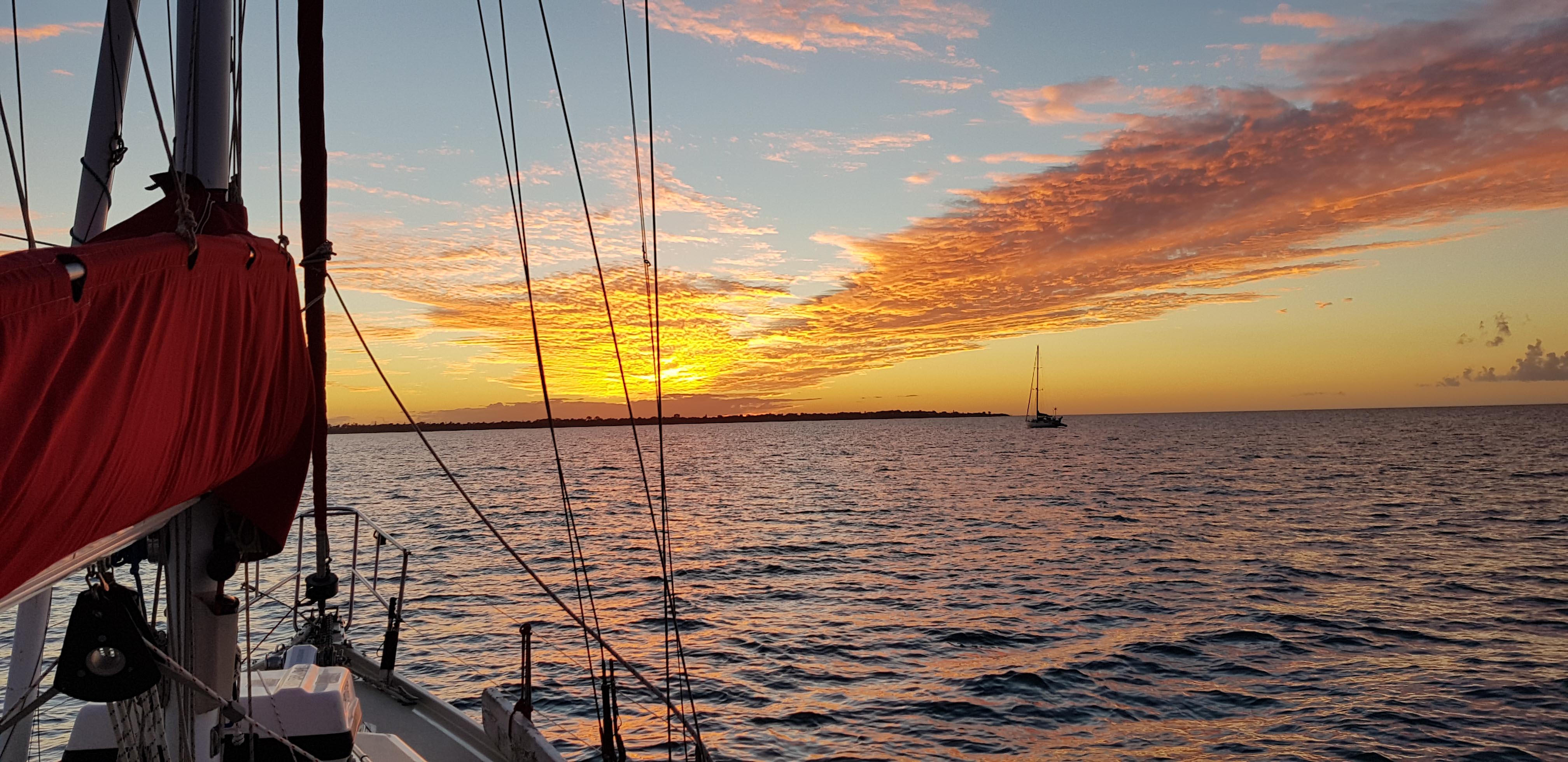 Sunset at Scarness at the northern end of the Great Sandy Straits, Fraser Island